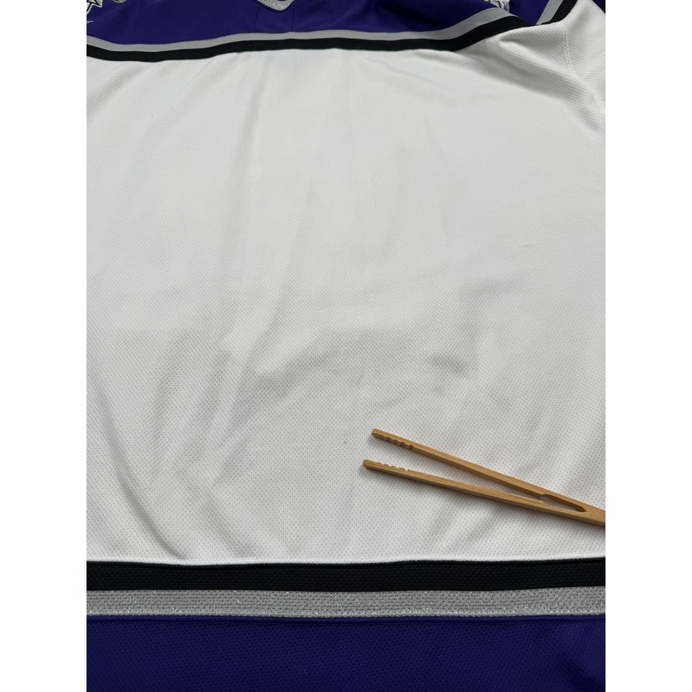 VTG LA Kings Pro Player NHL Hockey Jersey White Purple Mens L 90s Y2K Embroidery - Picture 12 of 16